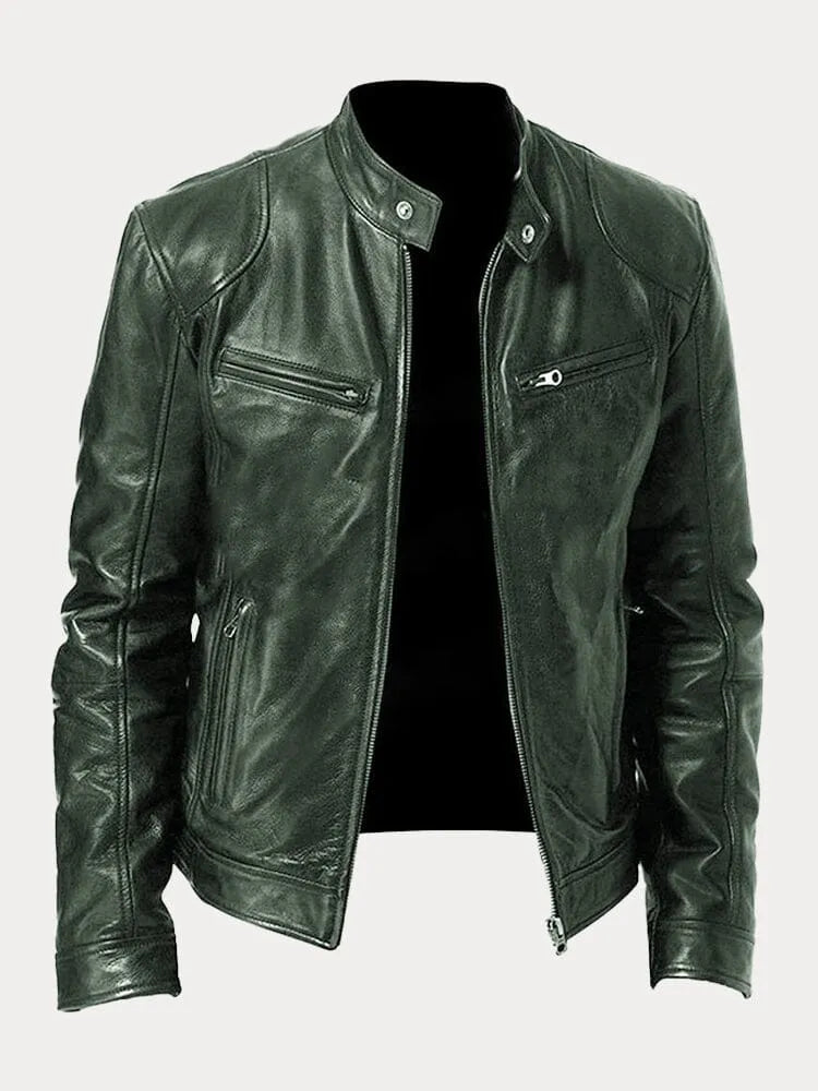 Joren™ | Timeless Zip-Up Leather Jacket
