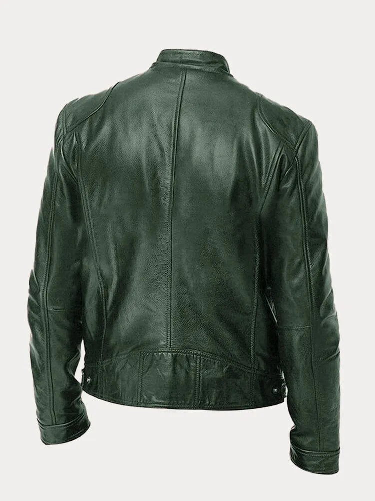 Joren™ | Timeless Zip-Up Leather Jacket