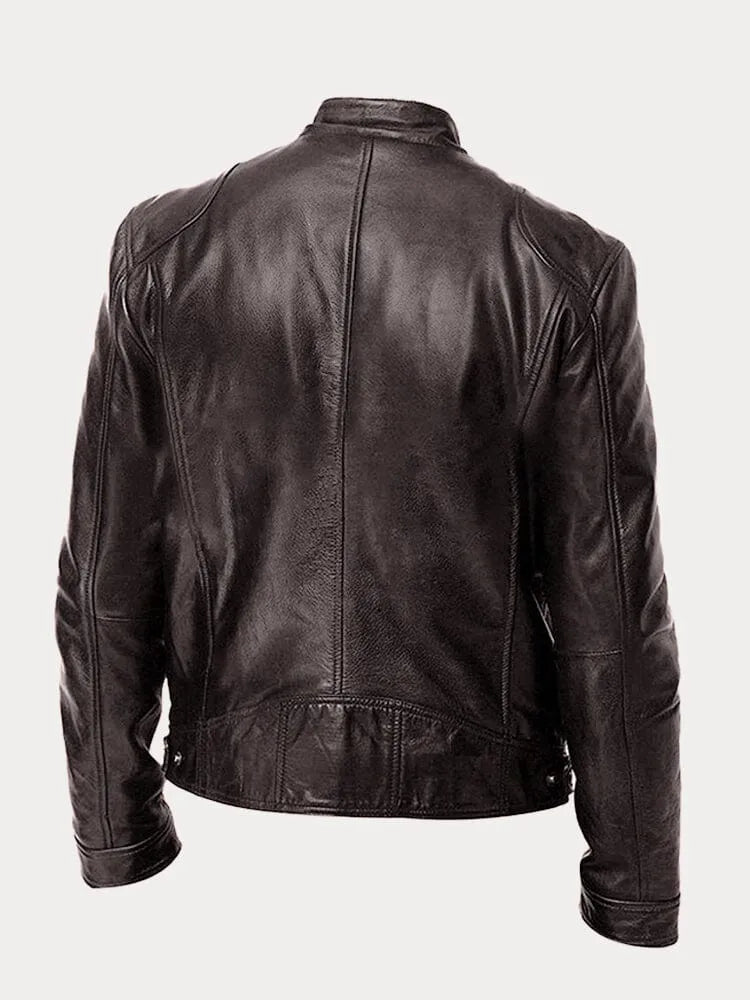 Joren™ | Timeless Zip-Up Leather Jacket