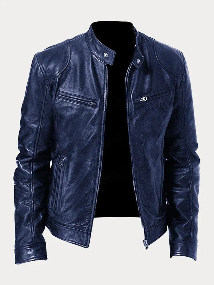 Joren™ | Timeless Zip-Up Leather Jacket