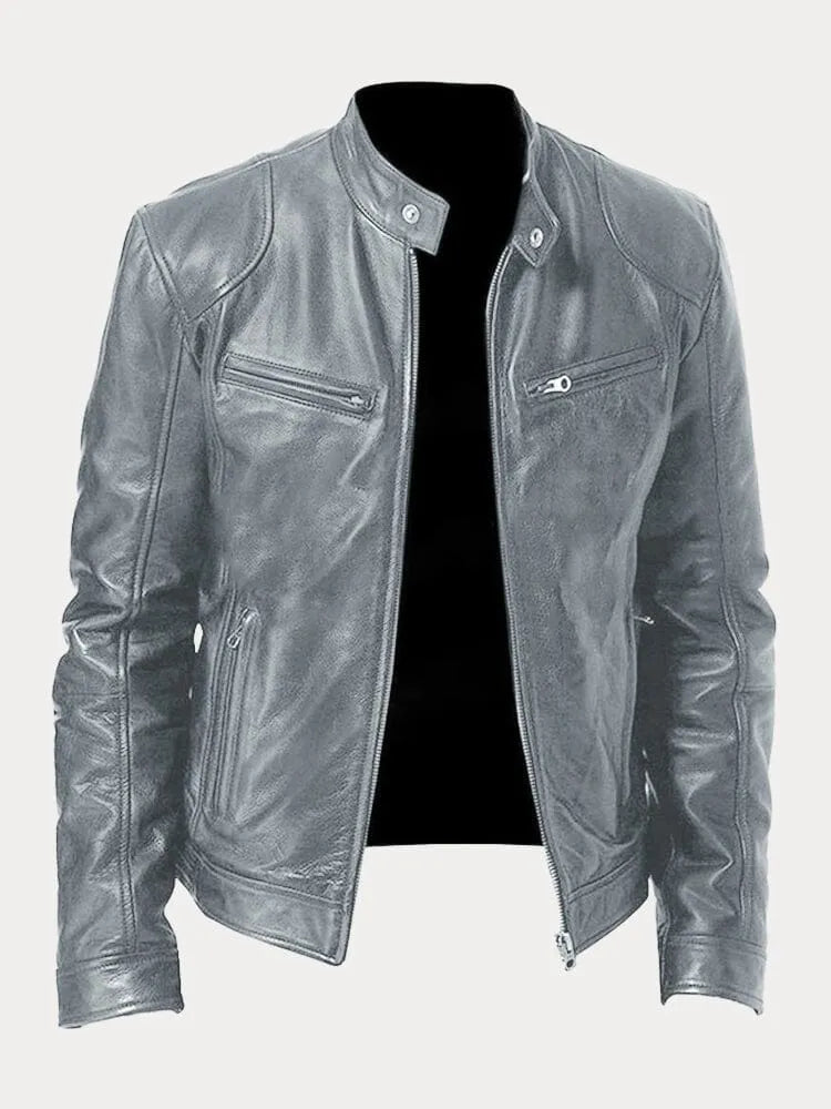 Joren™ | Timeless Zip-Up Leather Jacket