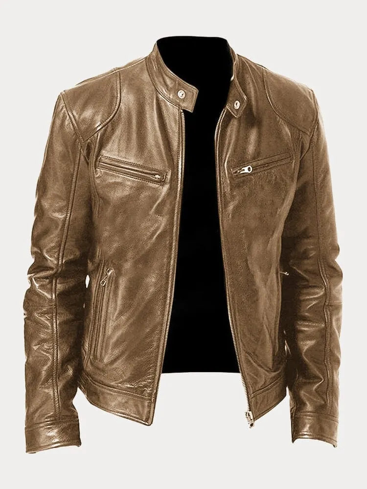 Joren™ | Timeless Zip-Up Leather Jacket