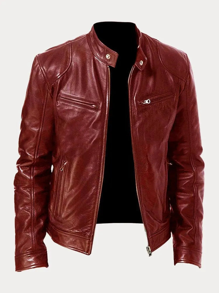Joren™ | Timeless Zip-Up Leather Jacket