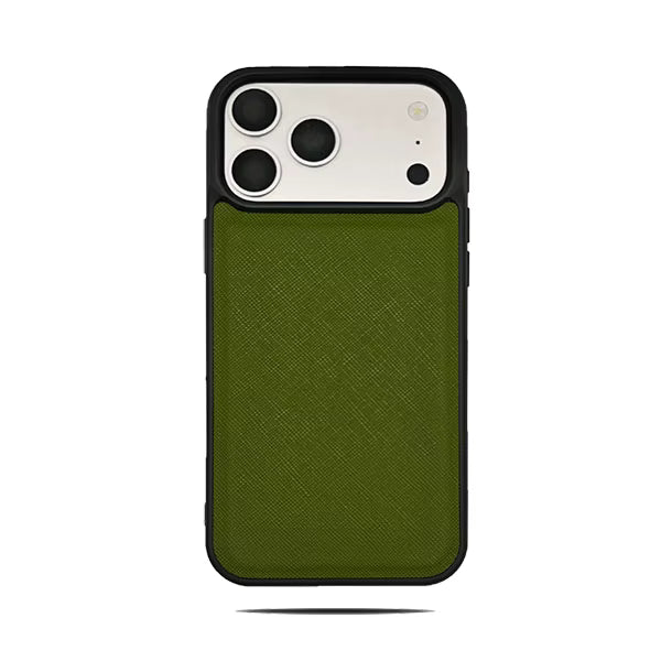 Saffiano PU Leather Phone Case for iPhone 13, 14, and 15 Models 11
