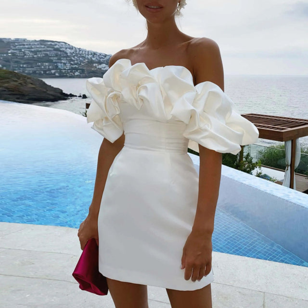 Sanne | Women’s Ruffle Mini Dress For Summer