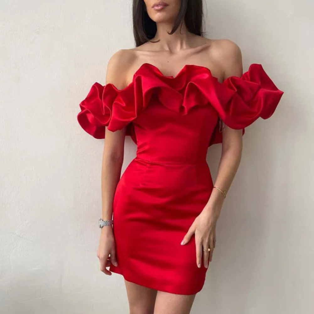Sanne | Women’s Ruffle Mini Dress For Summer