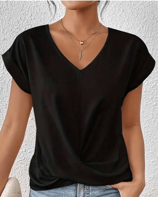 Jade Refined V-Neck Top