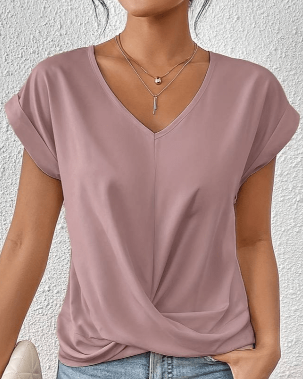 Jade Refined V-Neck Top