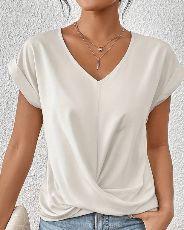 Jade Refined V-Neck Top