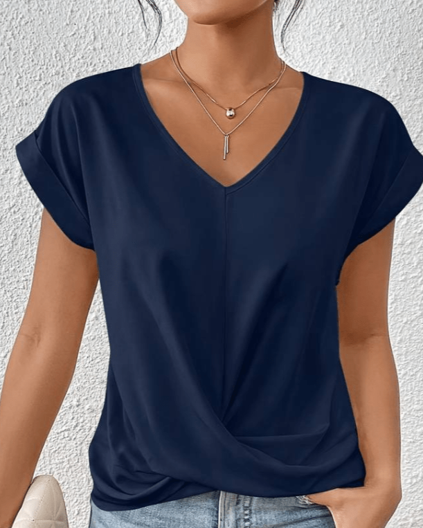 Jade Refined V-Neck Top