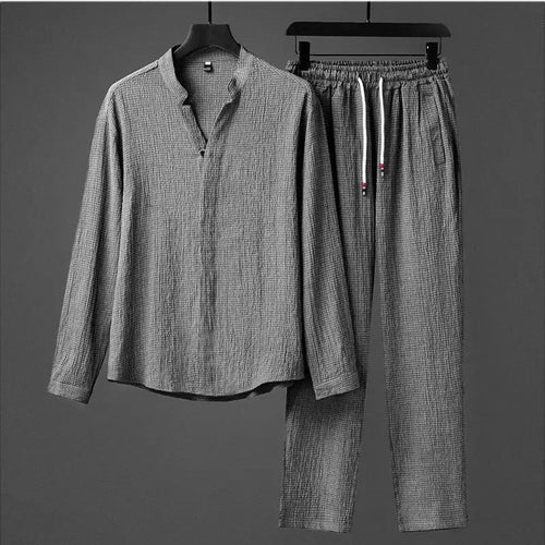 Coordinated Two-Piece Linen Set
