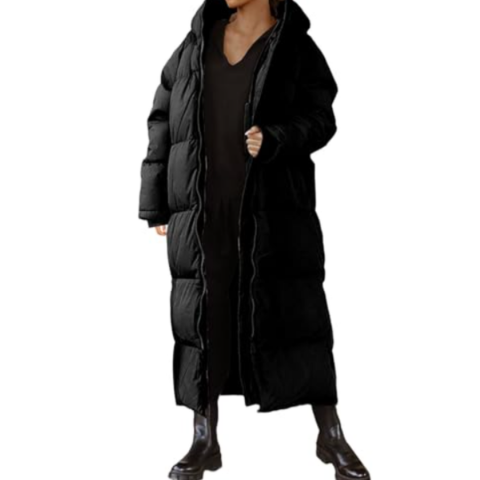 Slim Fit Quilted Long Sleeve Winter Coat for Women 0