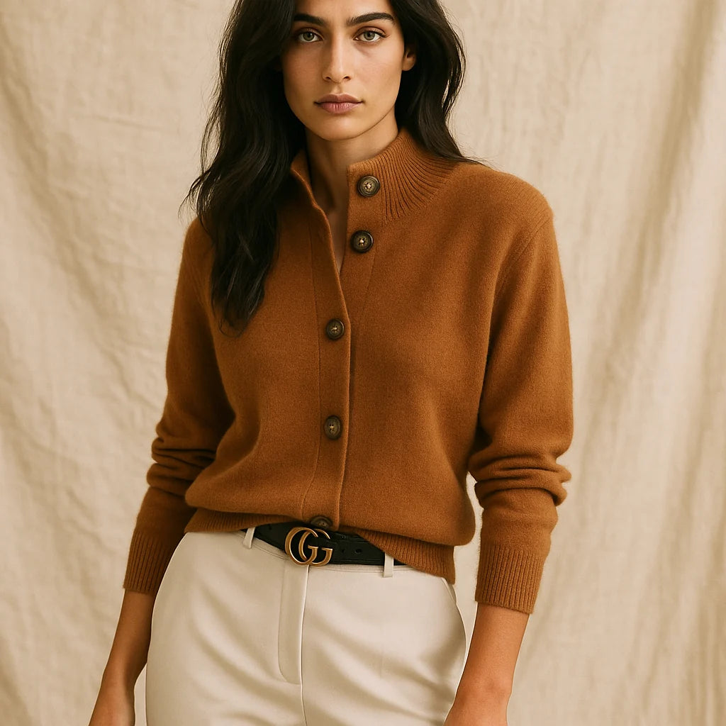 Soft Merino Wool Blend Cardigan with Statement Buttons 6