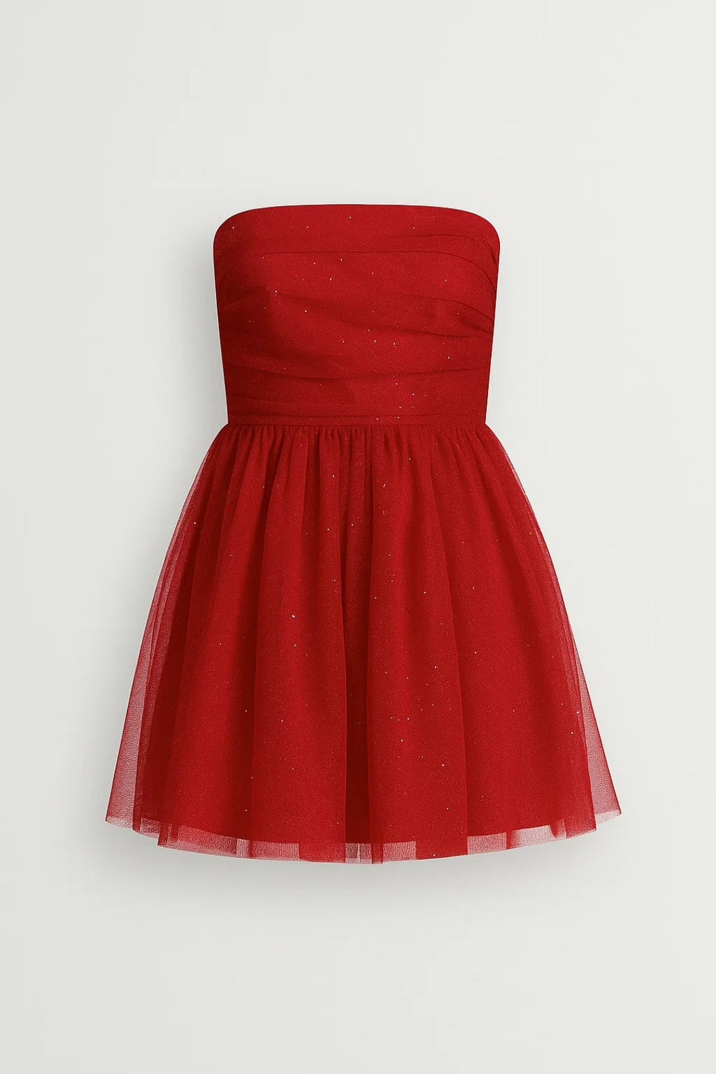 Solea Women’s Cocktail Dress | Strapless | Short Tulle Skirt with Glitter Effect