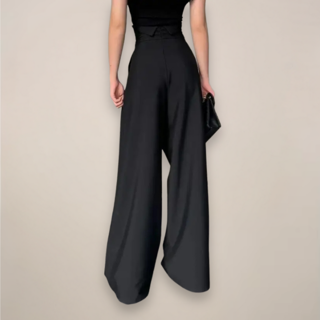 Charlotte | Women's High-Waisted Wide-Leg Trousers for Summer