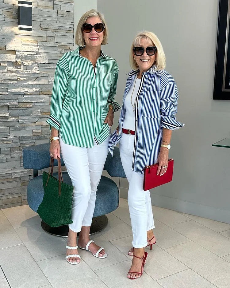 Jada | Classic Striped Women's Shirt with a Comfortable Fit for Summer Days
