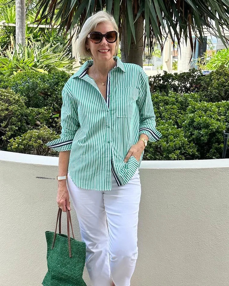 Jada | Classic Striped Women's Shirt with a Comfortable Fit for Summer Days