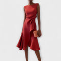 Ruby | Women's Sleeveless Pleated Midi Dress