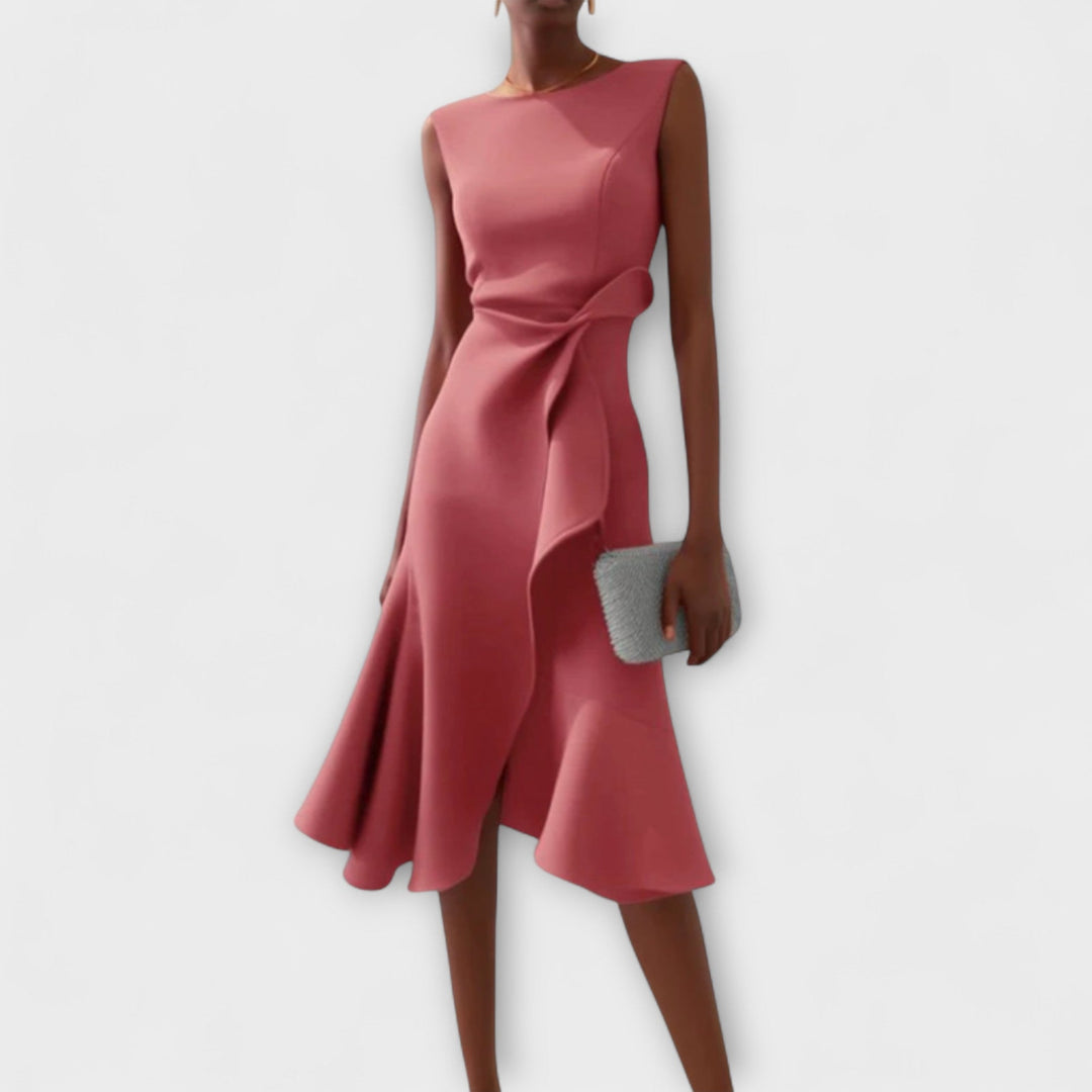 Ruby | Women's Sleeveless Pleated Midi Dress
