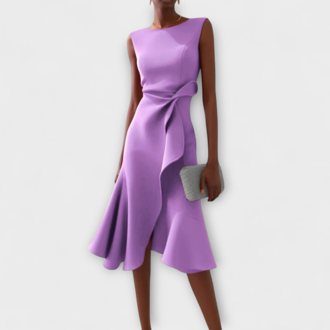 Ruby | Women's Sleeveless Pleated Midi Dress