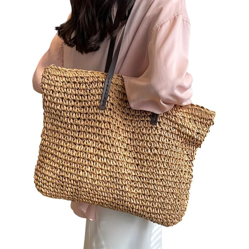 Penelope | Women's Summer Beach Bag with Woven Design