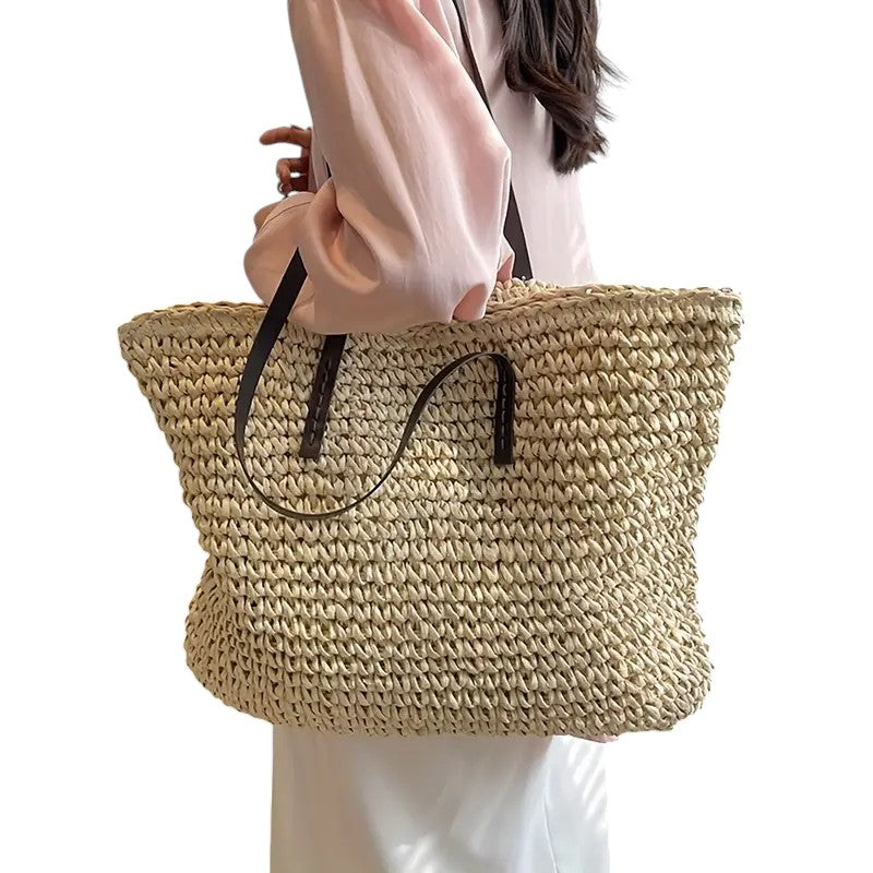 Penelope | Women's Summer Beach Bag with Woven Design