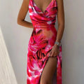 Nina | Women's V-Neck Summer Dress with Floral Print