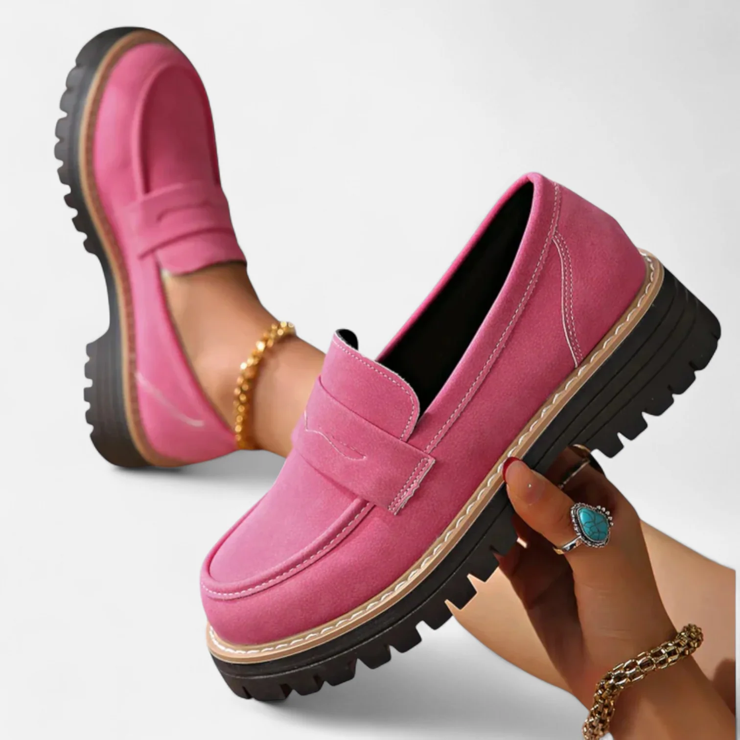 Abigail | Women's Thick Sole Loafers for Style and Comfort