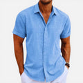 Men's Lightweight Summer Shirt Short Sleeve Breathable Casual Wear