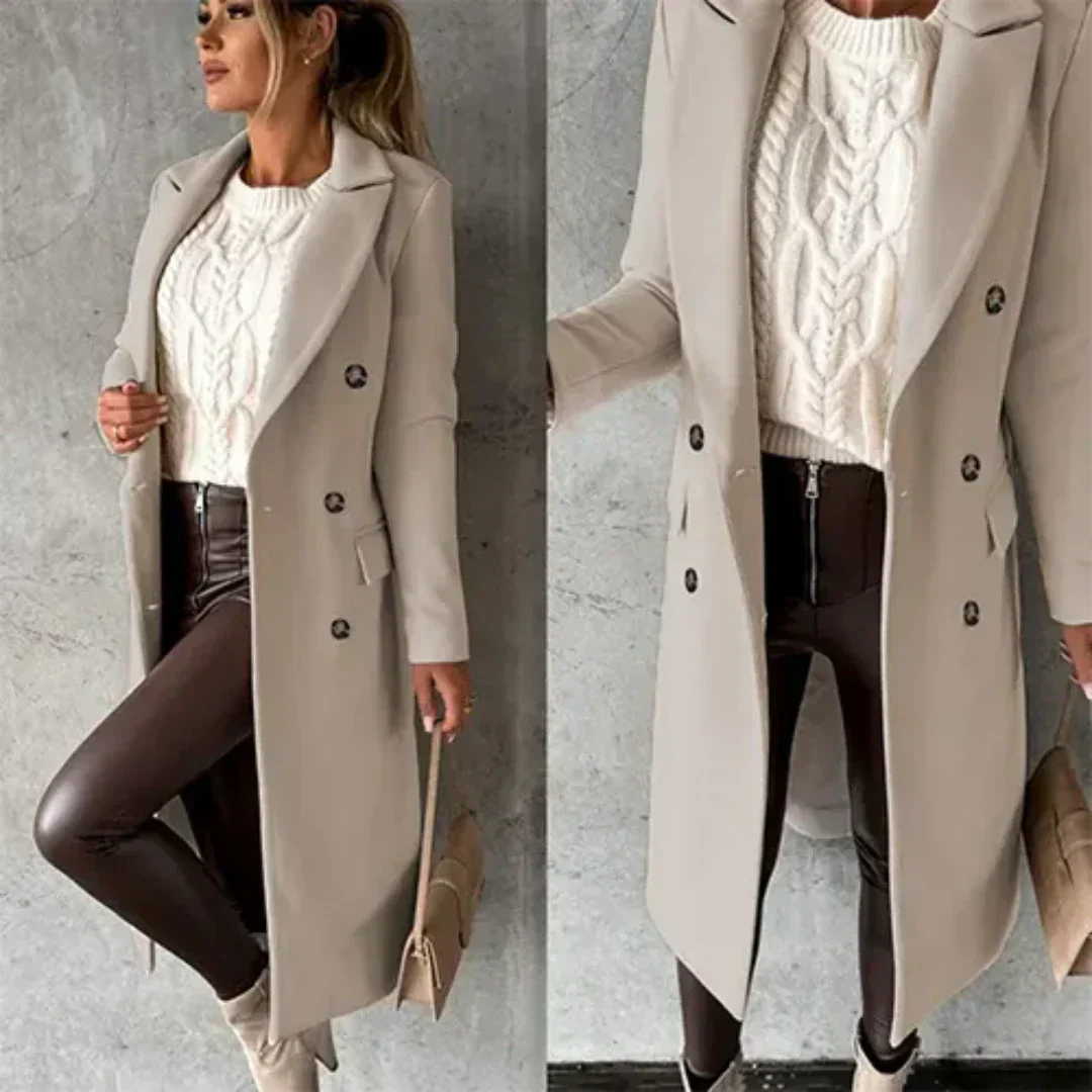 Tailored Fit Long Sleeve Winter Coat for Women - Cold Weather Outerwear 2