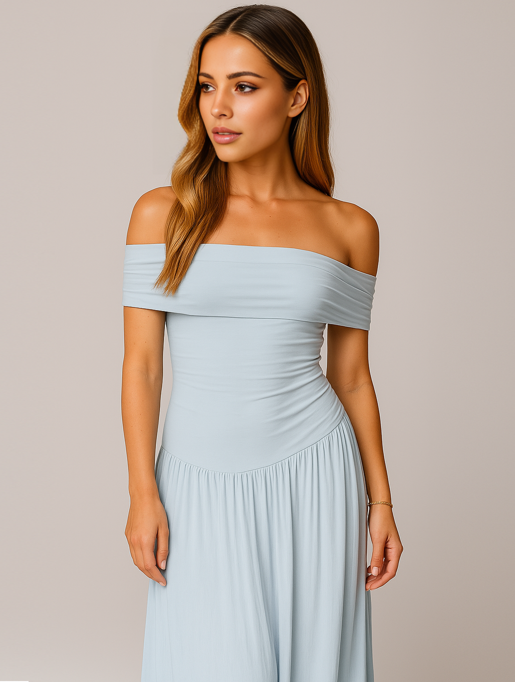 Tessa | Women’s Pleated Maxi Dress for Wedding Guests