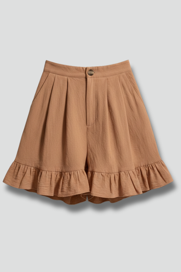 Tessa | Women’s High-Waisted Ruffle Hem Shorts