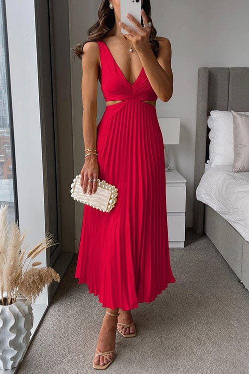Zaria | Elegant Women's Pleated Midi Dress