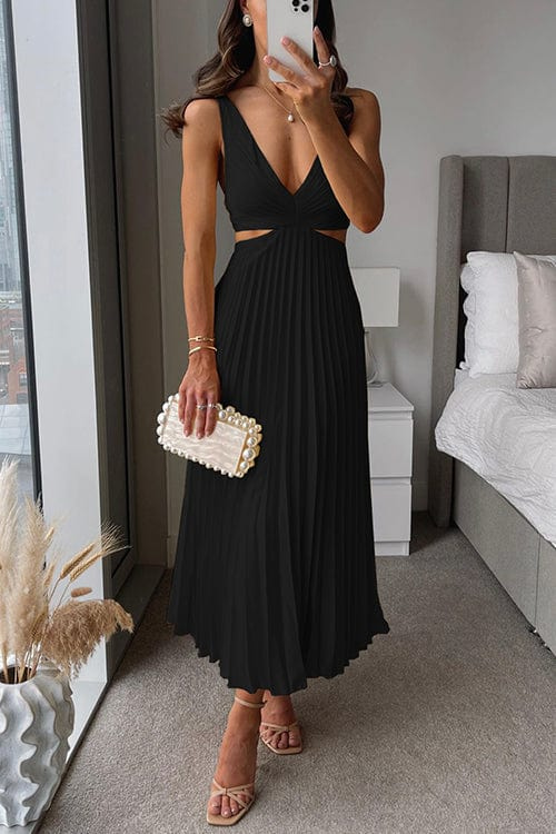 Zaria | Elegant Women's Pleated Midi Dress
