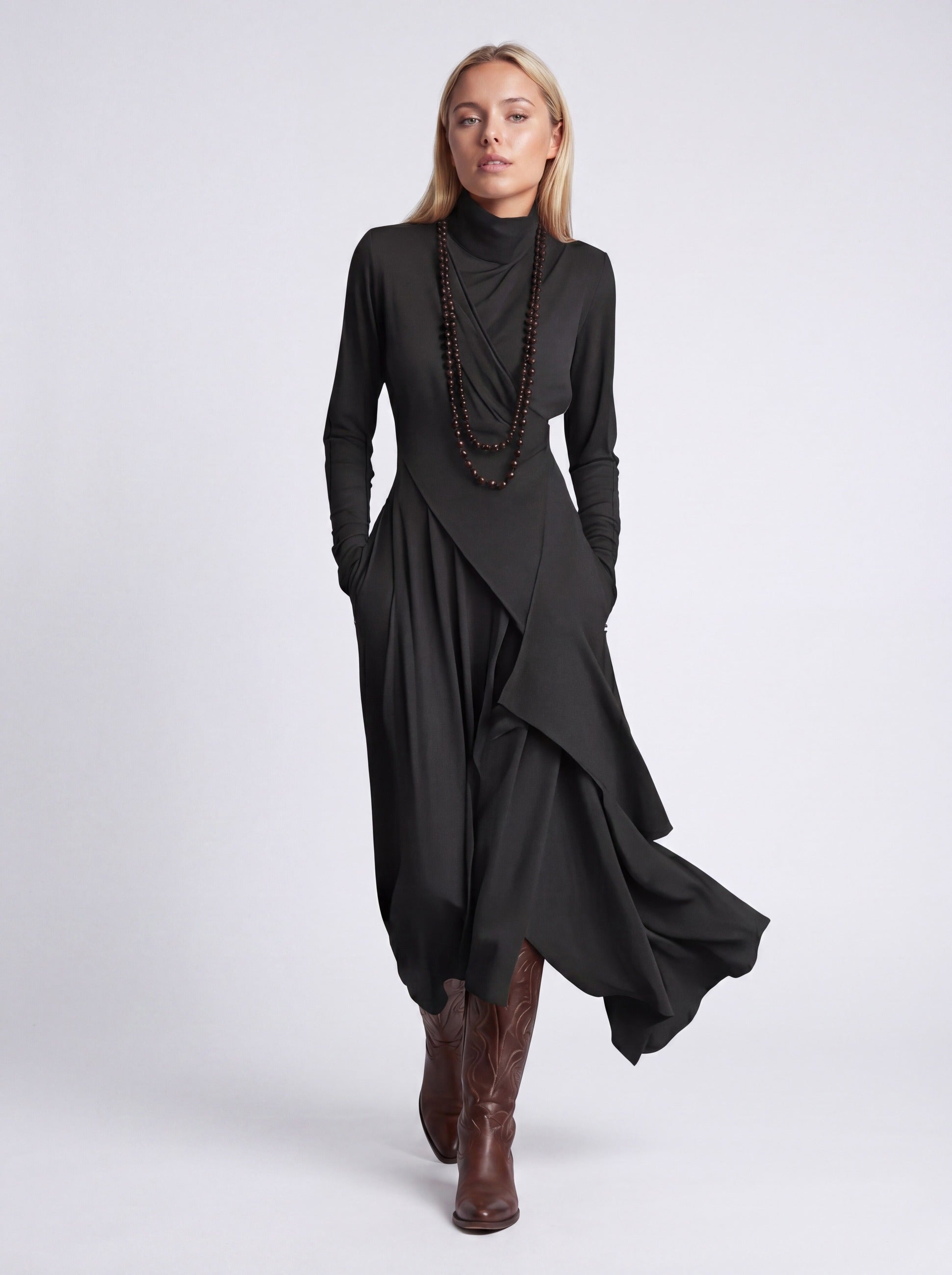 Inès Women’s Maxi Dress | Elegant Black Design | Timeless Style