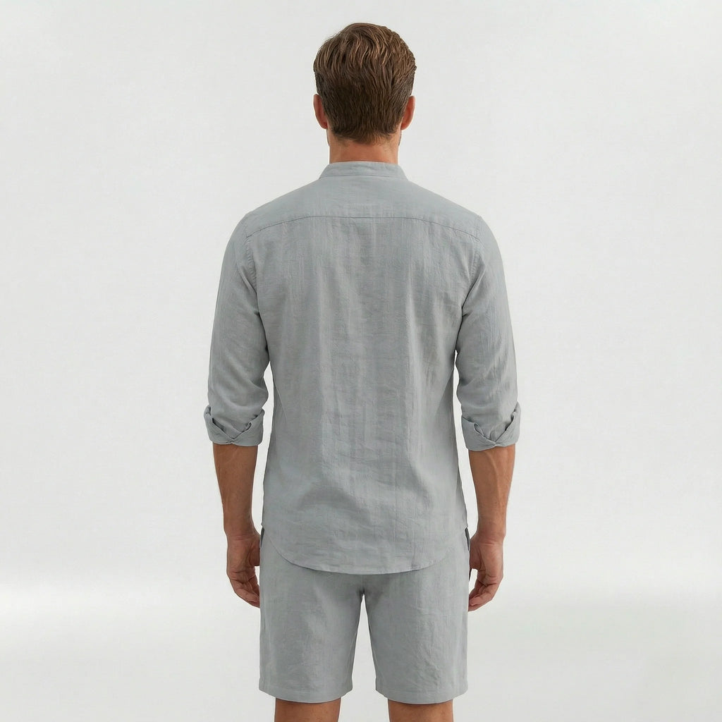 Men’s Relaxed-Fit Shirt and Shorts Set for a Casual Summer Style