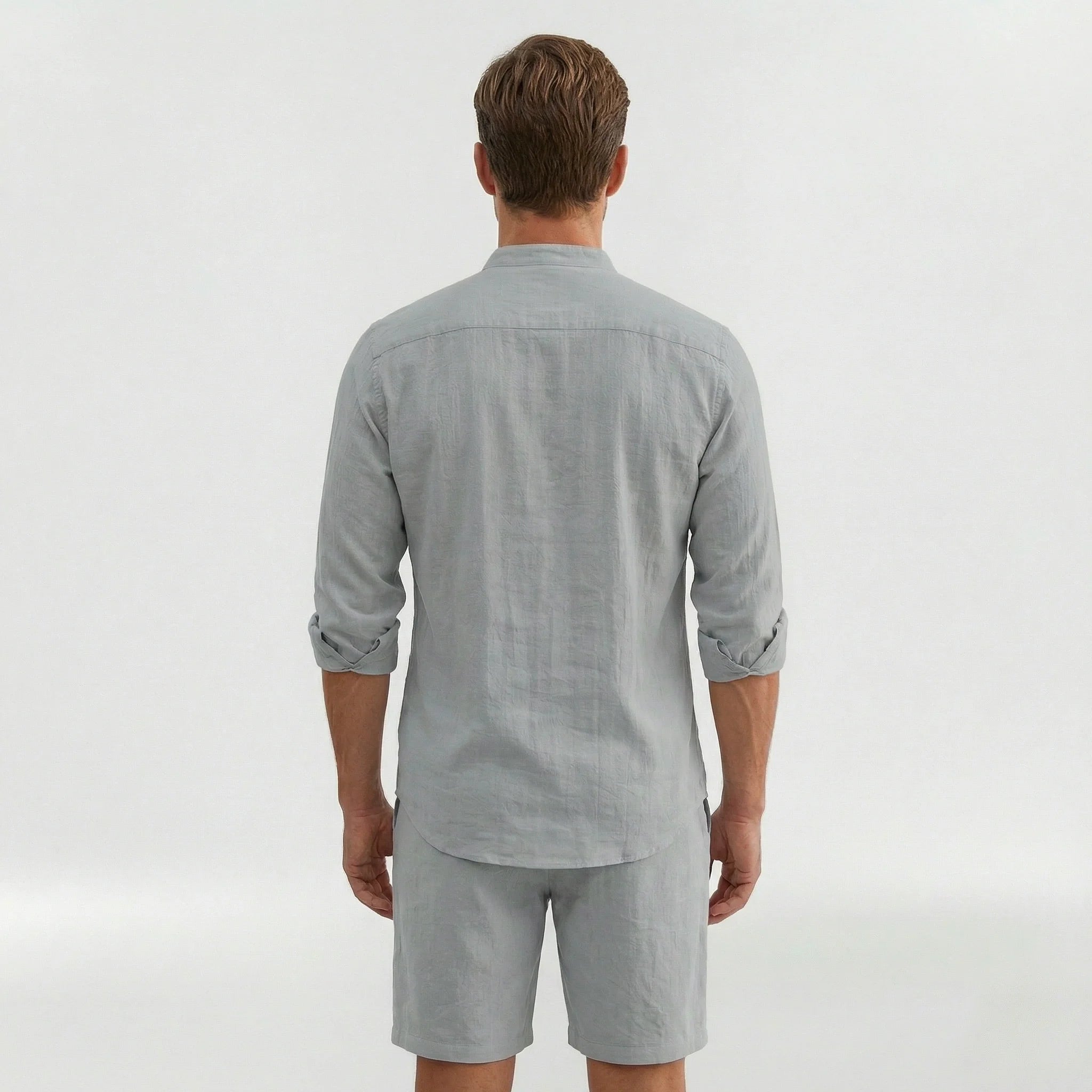 Men’s Relaxed-Fit Shirt and Shorts Set for a Casual Summer Style