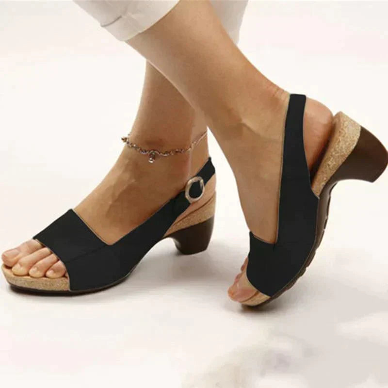 Adrianna Comfortable Block Heel Sandals