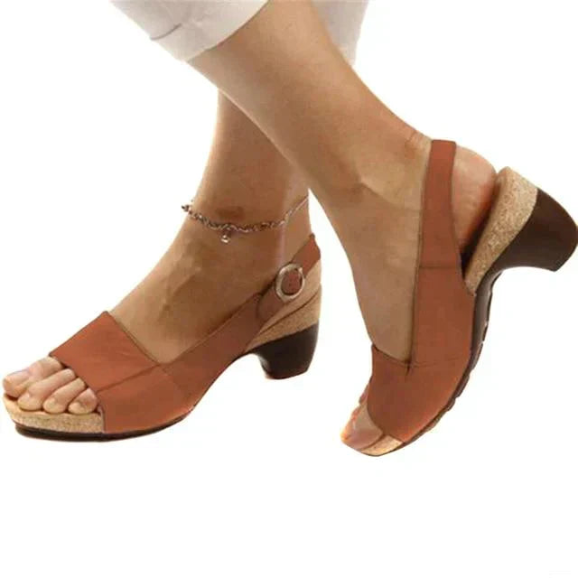 Adrianna Comfortable Block Heel Sandals