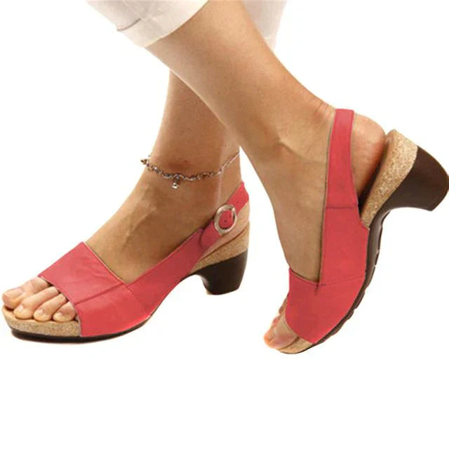 Adrianna Comfortable Block Heel Sandals