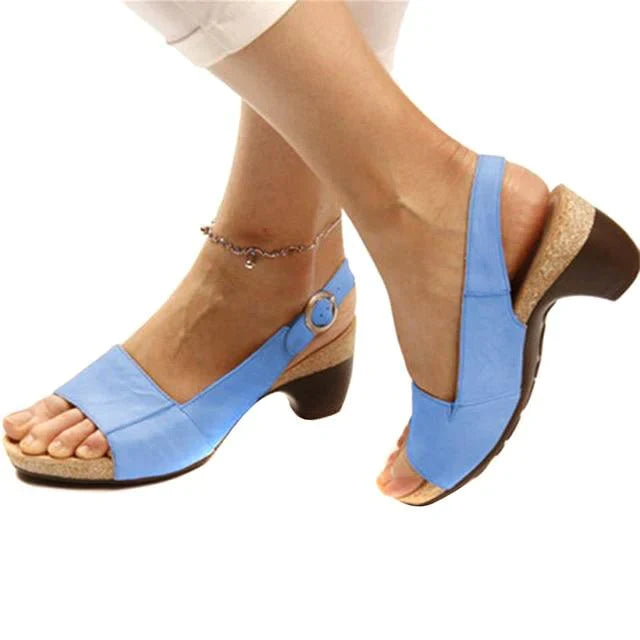 Adrianna Comfortable Block Heel Sandals