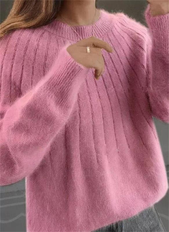 Amber | Women's Ribbed Crew Neck Jumper
