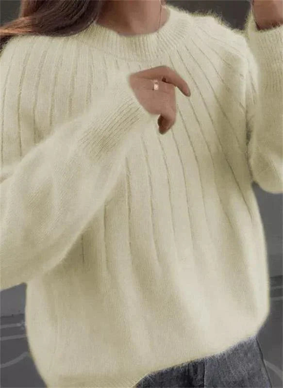 Amber | Women's Ribbed Crew Neck Jumper
