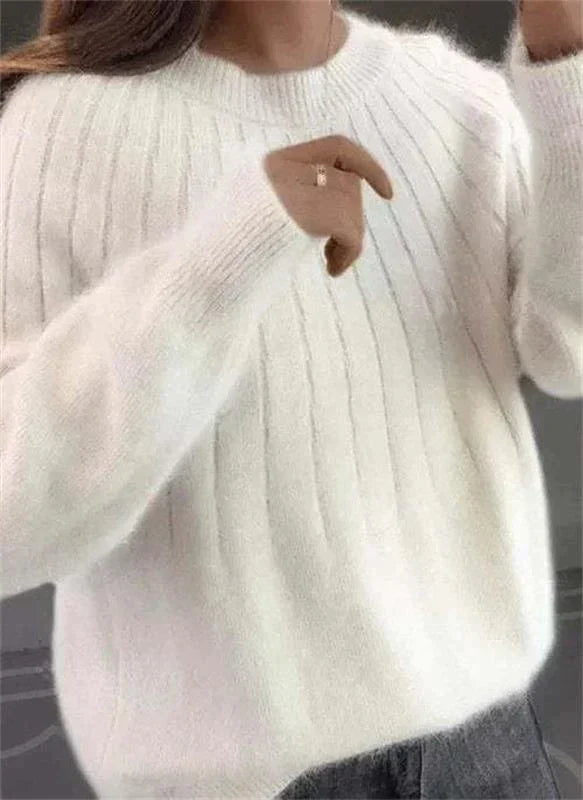 Amber | Women's Ribbed Crew Neck Jumper