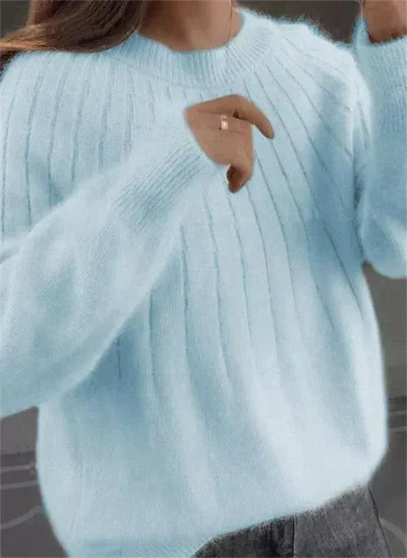 Amber | Women's Ribbed Crew Neck Jumper