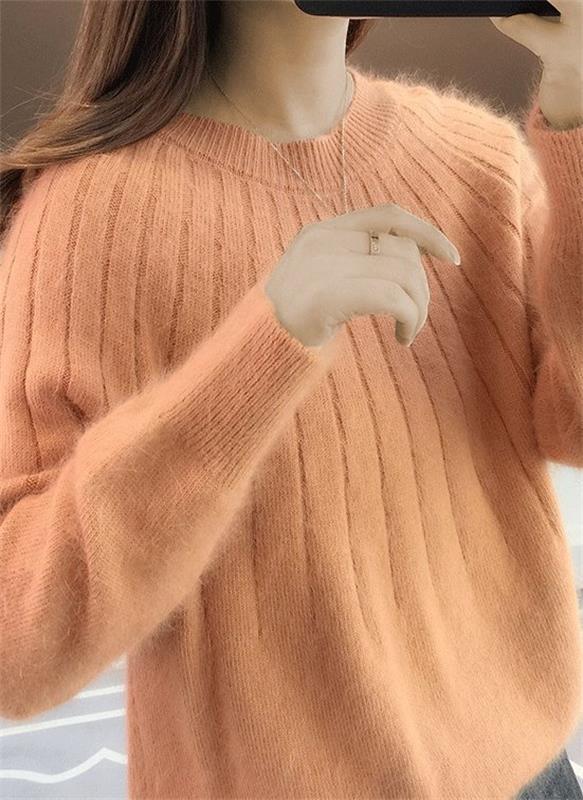 Amber | Women's Ribbed Crew Neck Jumper