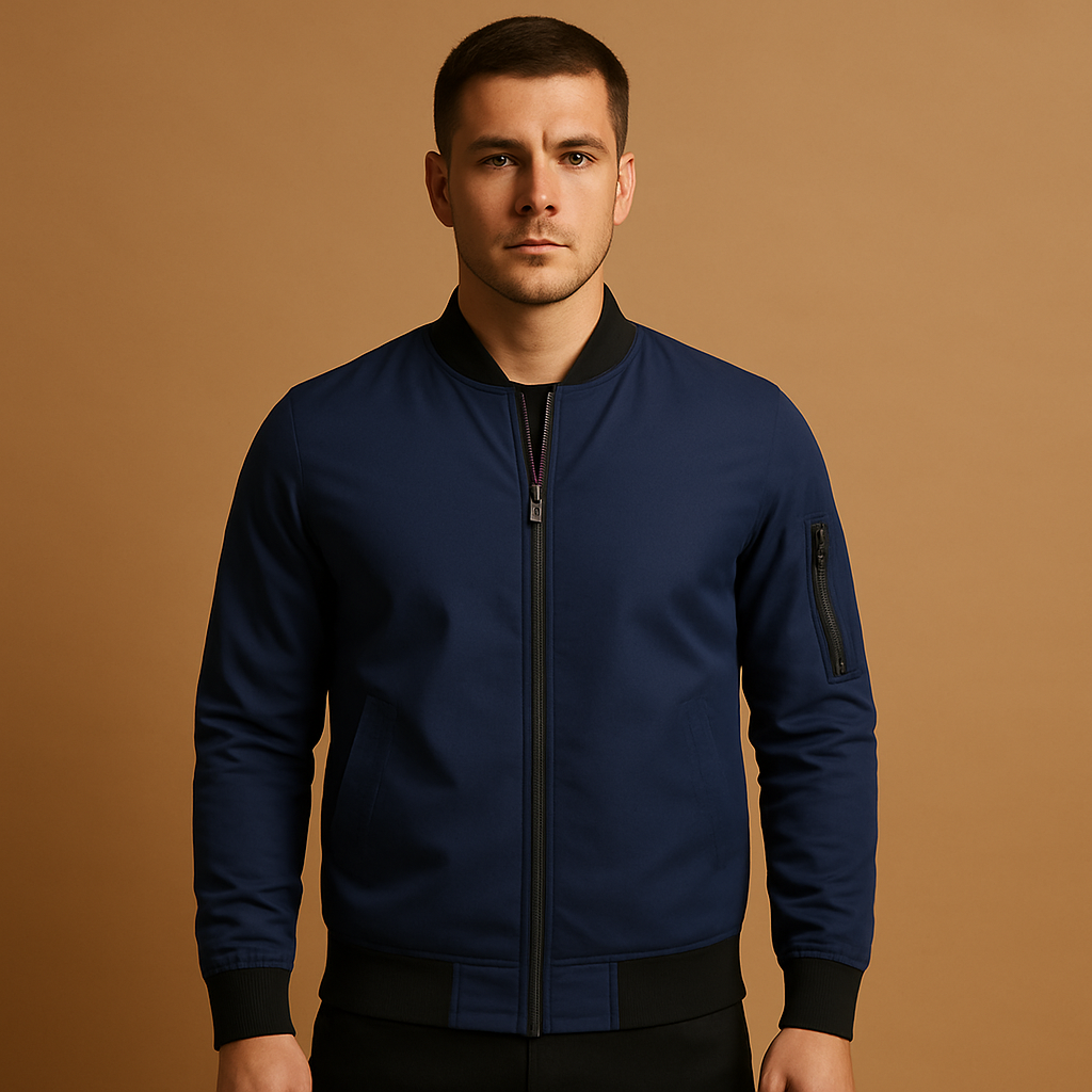 Classic Zip-Up Bomber Jacket