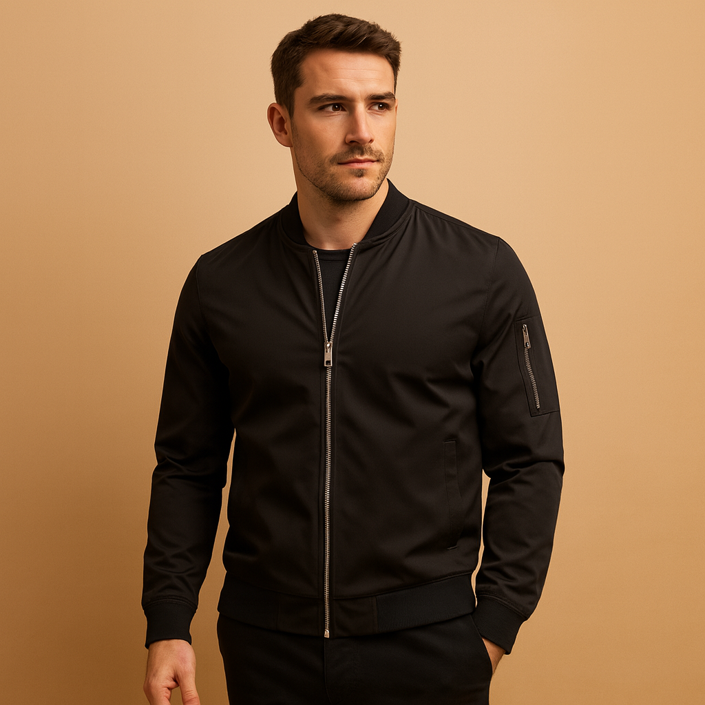 Classic Zip-Up Bomber Jacket