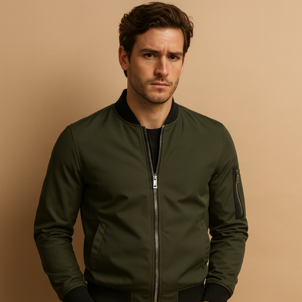 Classic Zip-Up Bomber Jacket