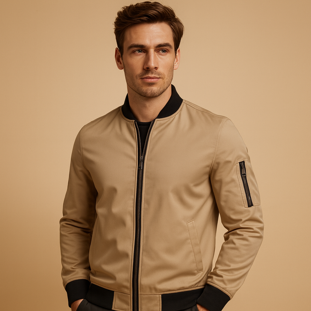 Classic Zip-Up Bomber Jacket